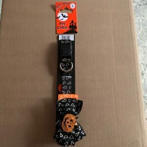 Large pumpkin black bow Orange/Black Collar BNWT 15-20 inch